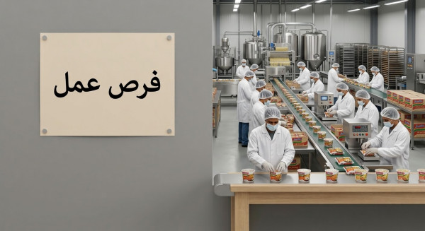 عمال انتاج في مصنع اندومي